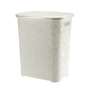 Kosz na bieliznę 55l FANCY, krem
